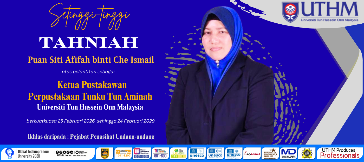 UCAPAN TAHNIAH KETUA PUSTAKAWAN